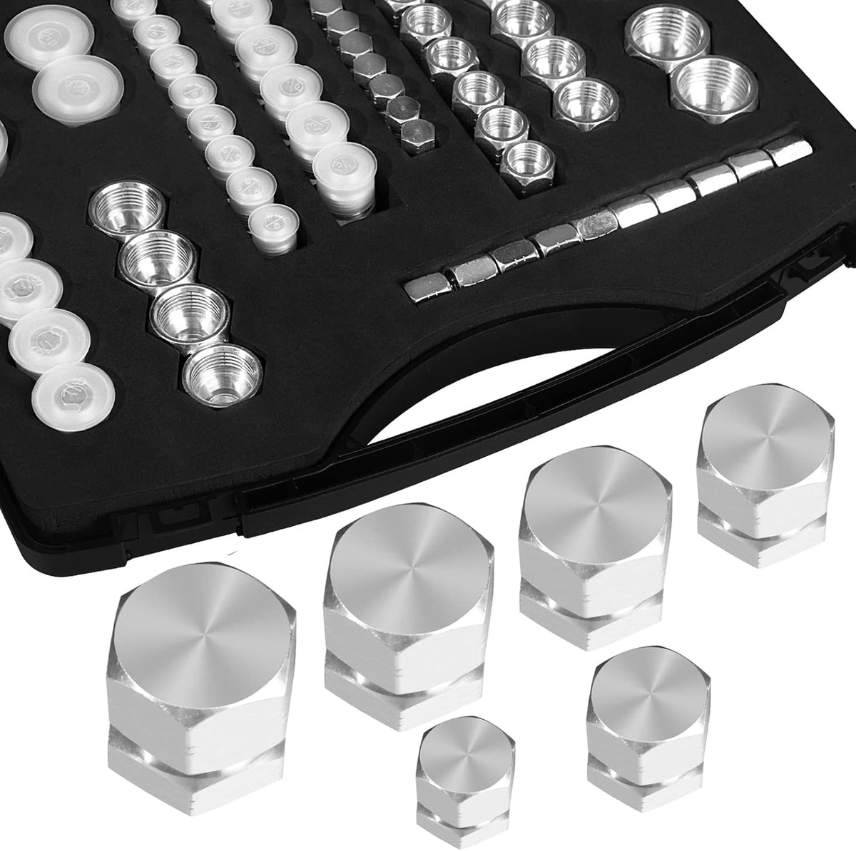 64pcs JIC 37° Flare Cap & Plug Kit Galvanized Steel P279448