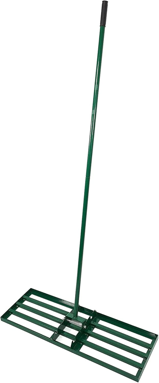 36 Inch Wide 72 Inch Handle Powder Coated Lawn Leveler Rake I8054