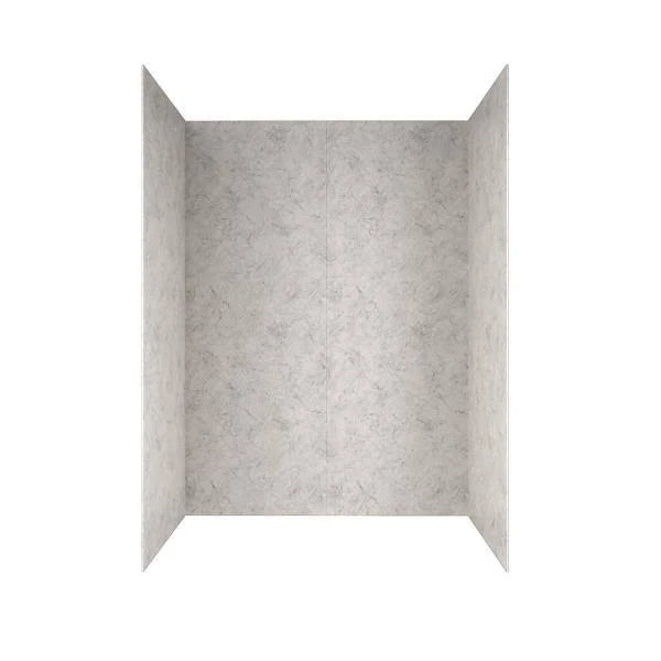 4-Piece Alcove Bath Wall in Platinum Marble J471484