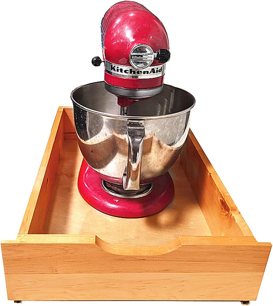 Soft Close Wooden Under Cabinet Pull Out Drawer Organizer (26 Inch) M140