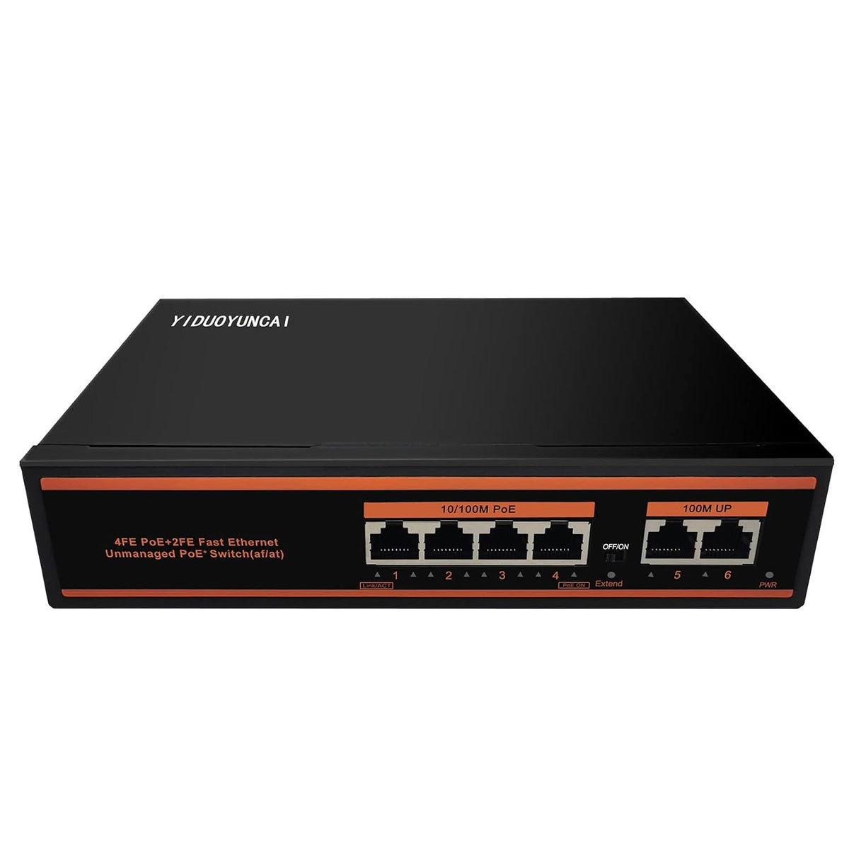 10 Port Gigabit PoE Switch 8 Port PoE+ 2 Uplink 150W Metal Fanless Unmanaged X7148