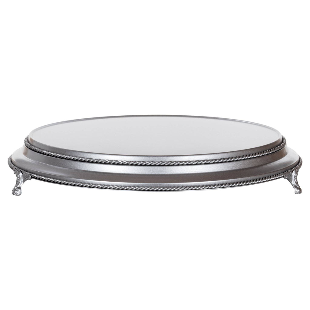 16 inch Round Silver Cake Stand A1074