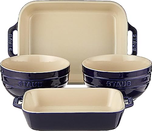 4-pc Ceramic Baking Dish and Bowl Set J133270