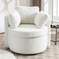 Ivory Swivel Storage Chair V2665