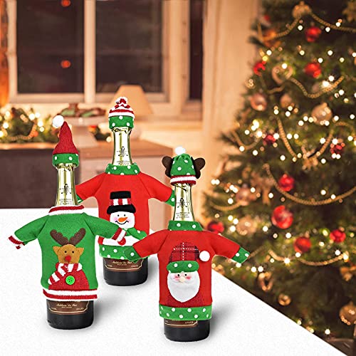 Handmade Christmas Wine Bottle Cover Set of 3 M77574