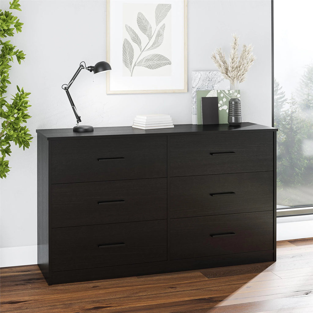 Black 6 Drawer Dresser H62985
