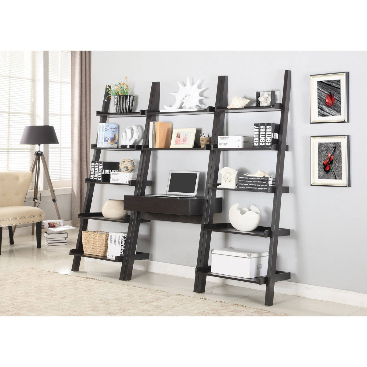 3-Piece Ladder Desk/Bookcase Set K810792