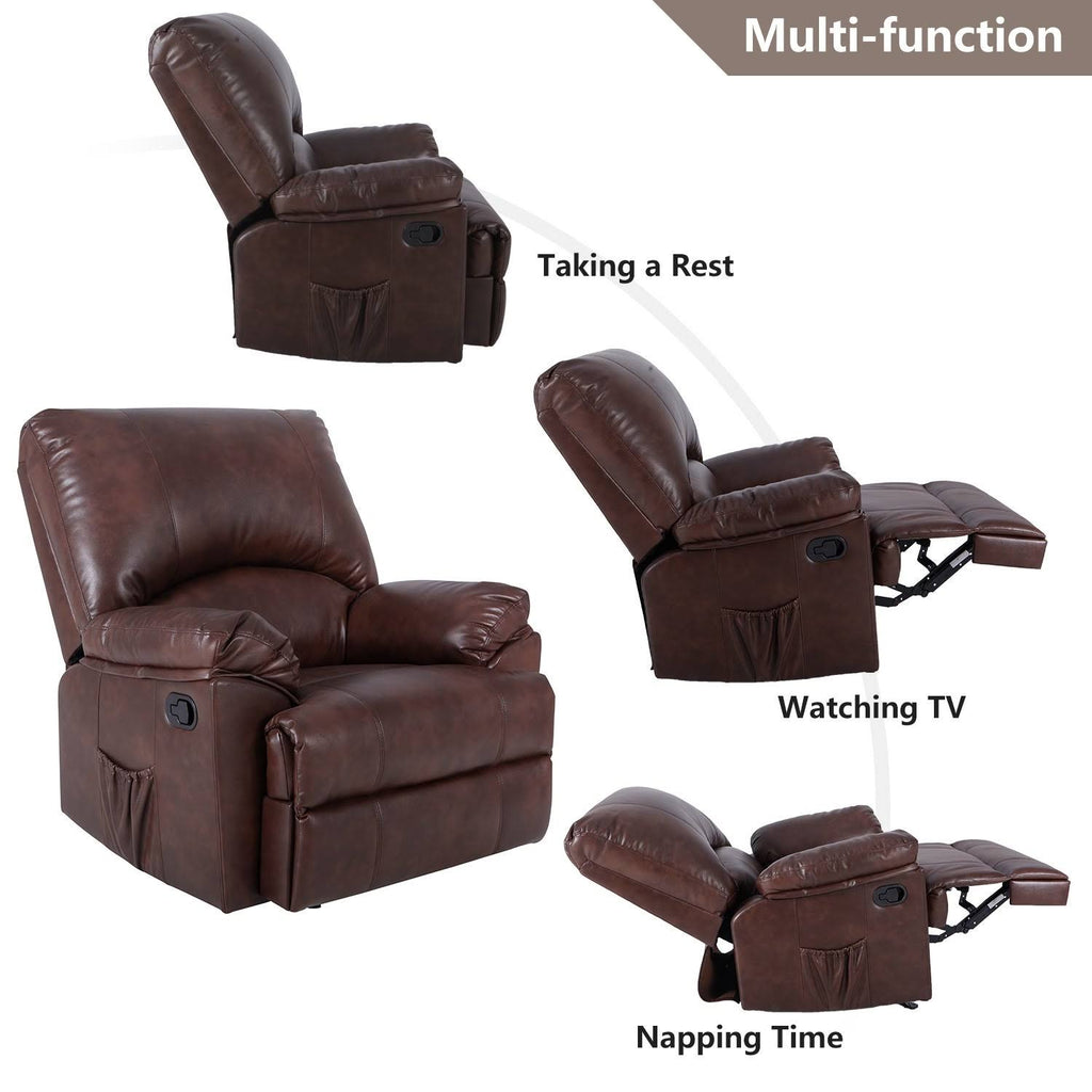 Black PU Leather Rocker Recliner G584580