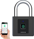 Fingerprint Padlock, Keyless, Waterproof, Pack of 2 F7676