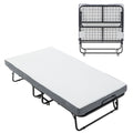 Folding Bed with Memory Foam Mattress Metal Frame I391