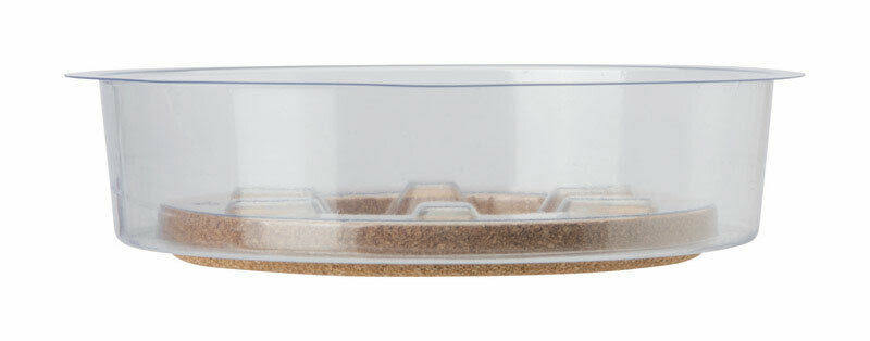 1.5 in. H x 8 in. Dia. Clear Cork/Plastic Hybrid Plant Saucer V977268