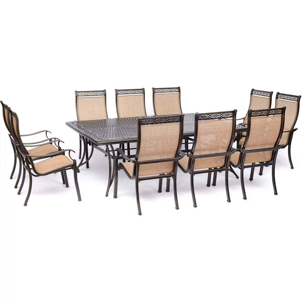 11-Piece Dining Set with 10 Sling Chairs and 60" x 84" Dining Table S483