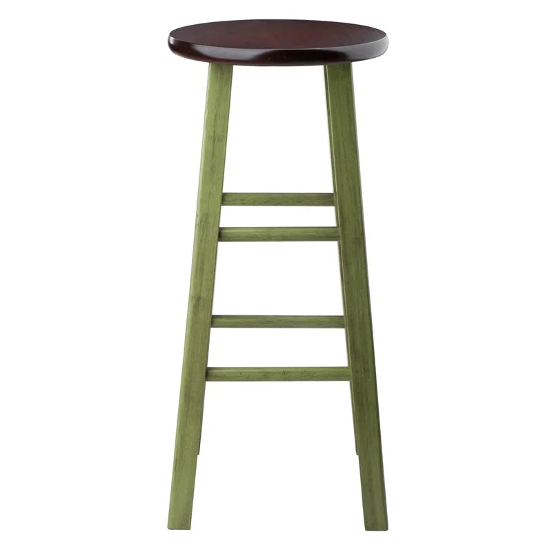 Rustic Green Walnut Finish Bar Stool Y152718