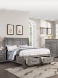 Queen Size Sleigh Bed with Drawers C661281