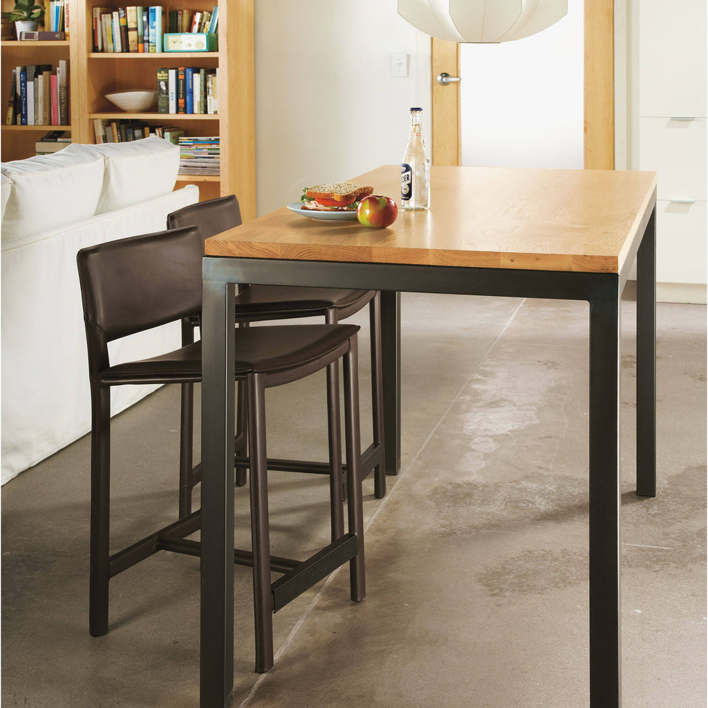 White Parsons Counter Table with White Quartz Top Z79729