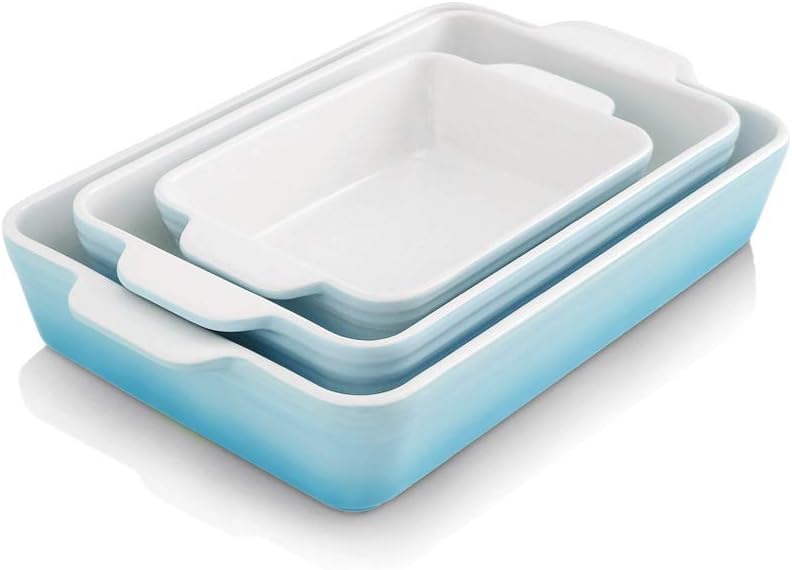 3-Piece Gradient Blue Ceramic Bakeware Set W971585