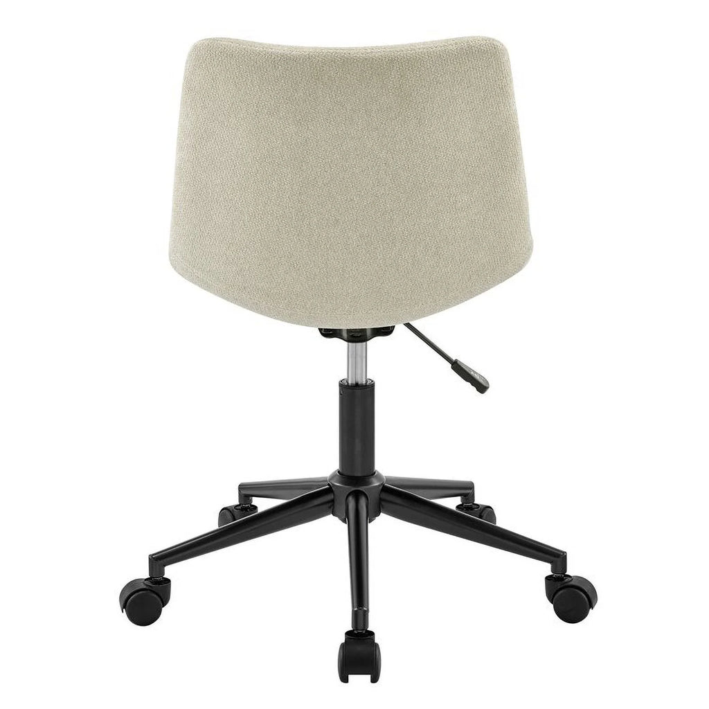 Cream Fabric Swivel Office Chair Y4158