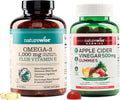 Omega-3 Fish Oil 1000mg 180-Count + Apple Cider Vinegar Gummies 500mg 60-Count T81863