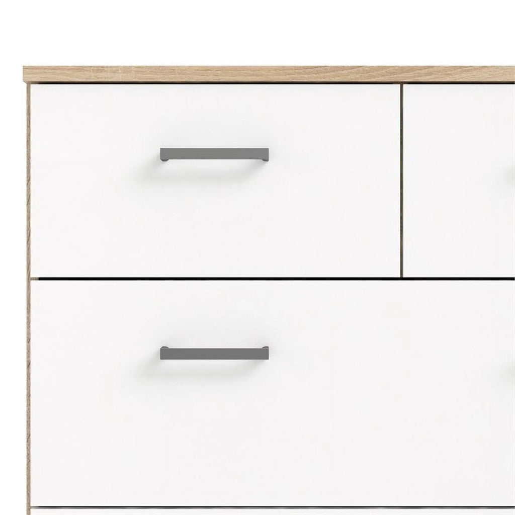 Oak Structure White 8 Drawer Double Dresser Z84326