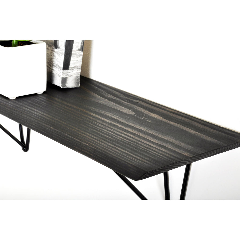 Dark Brown Wood Bracket Shelf C822020