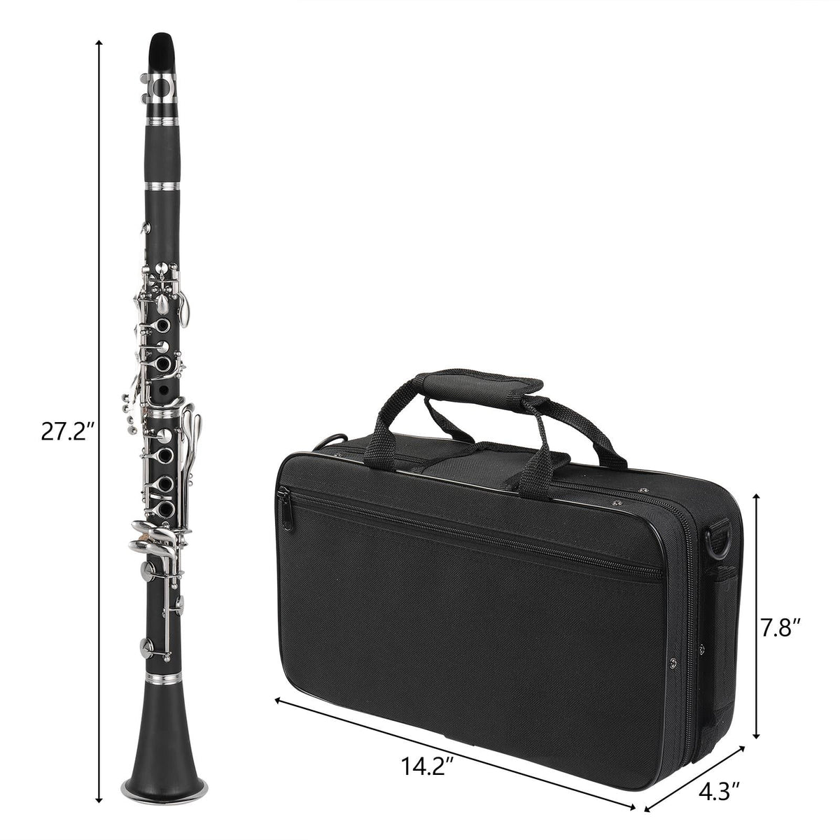 Nickel-plated Bakelite Black Bb Clarinet H263
