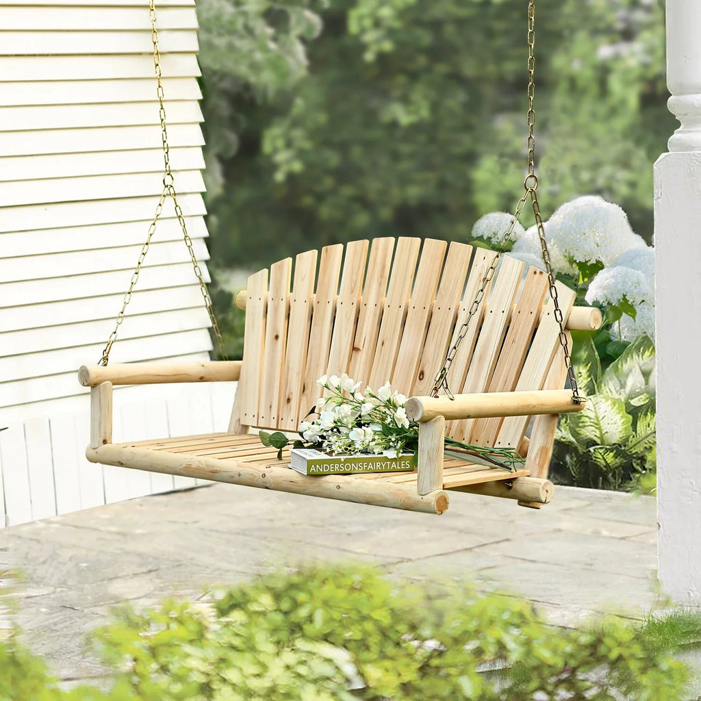 Unfinished Wood Porch Swing with Chains K436513