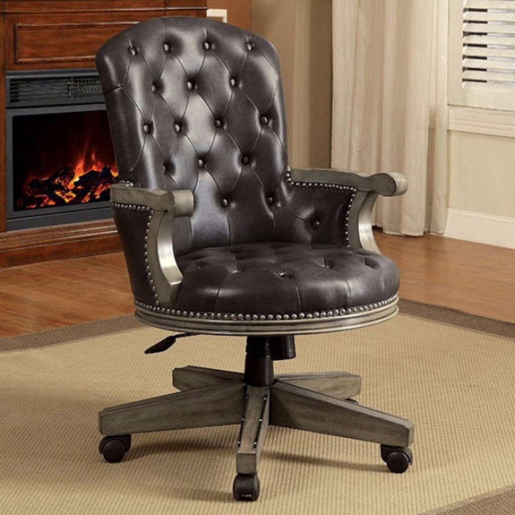 Height Adjustable Arm Chair in Gray and Black X536
