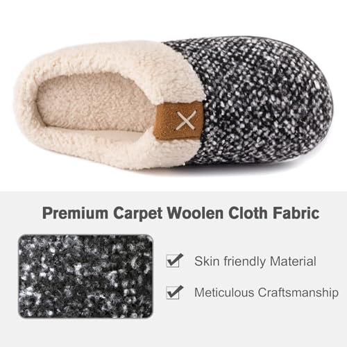 Women's Memory Foam Indoor Slipper with Anti-Skid Rubber Sole T13081