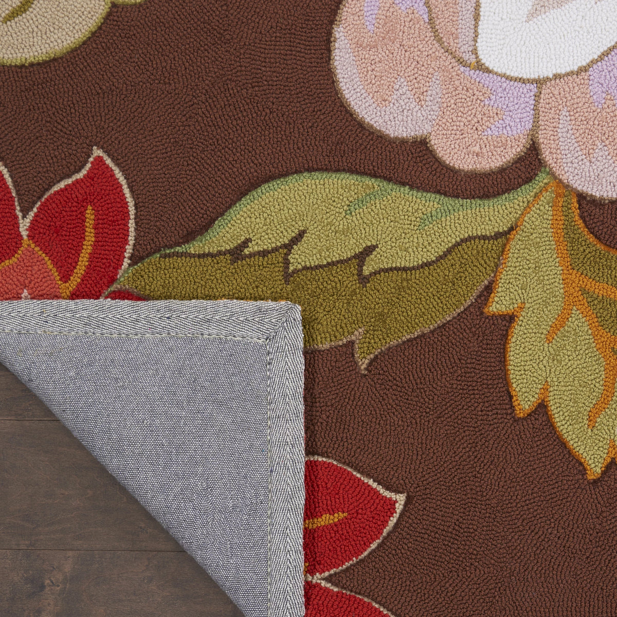 Floral Chocolate 5' x 7'6" Area Rug Y876711