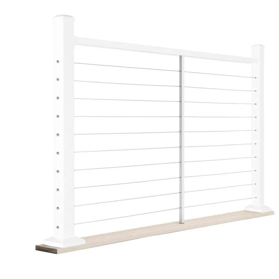 Rectangular Top Cable Rail, 68.5-in, Textured White Z50873