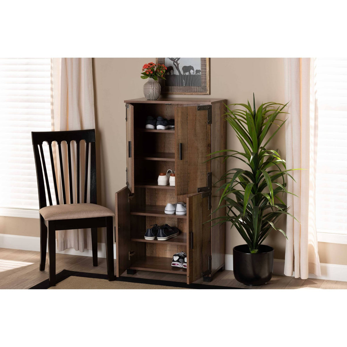 4-Door Wood Shoe Cabinet T260