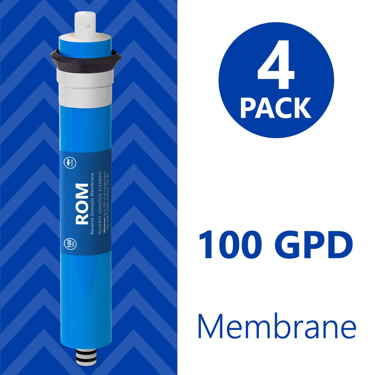 4 Pack 100 GPD Reverse Osmosis Replacement Membrane B90615