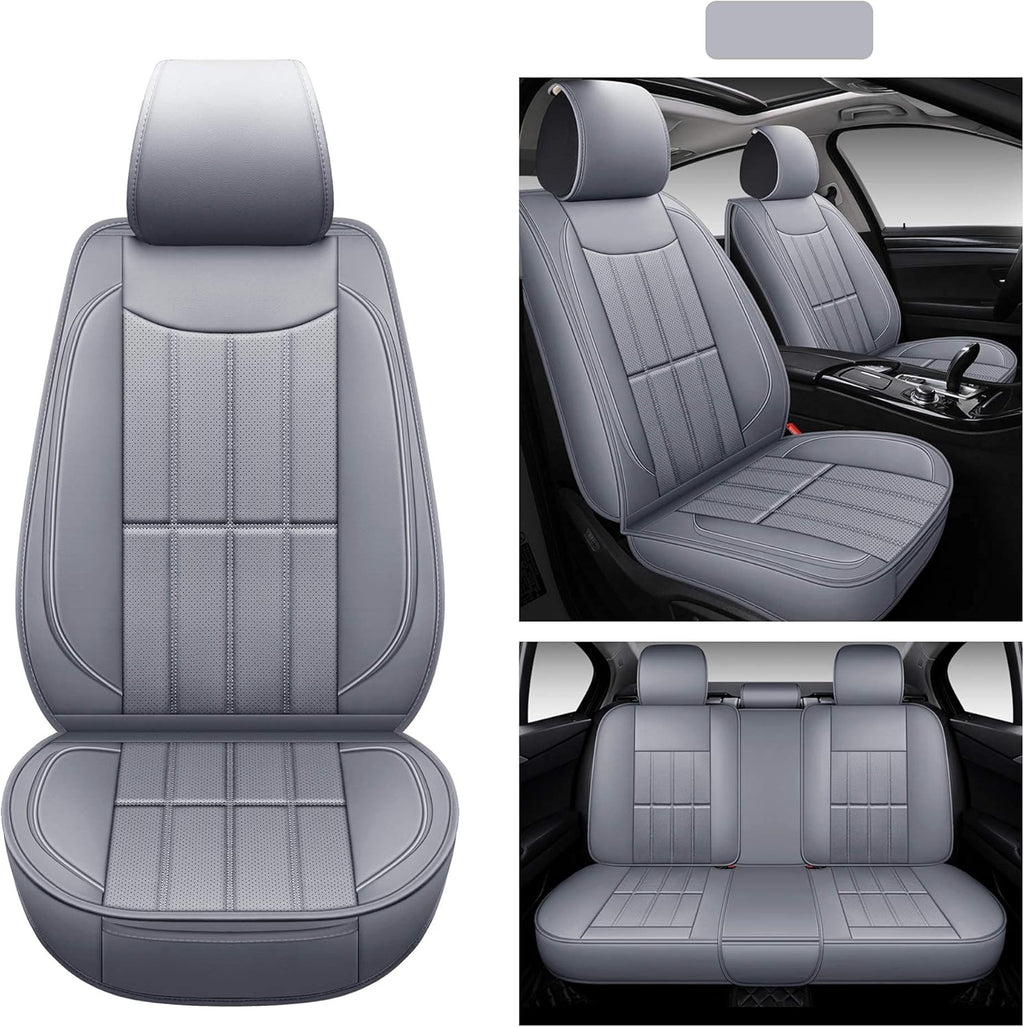 Leather Car Seat Covers, Universal Non-Slip Waterproof Full Set R5748