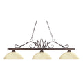 Weathered Bronze 3 Light Billiard N361