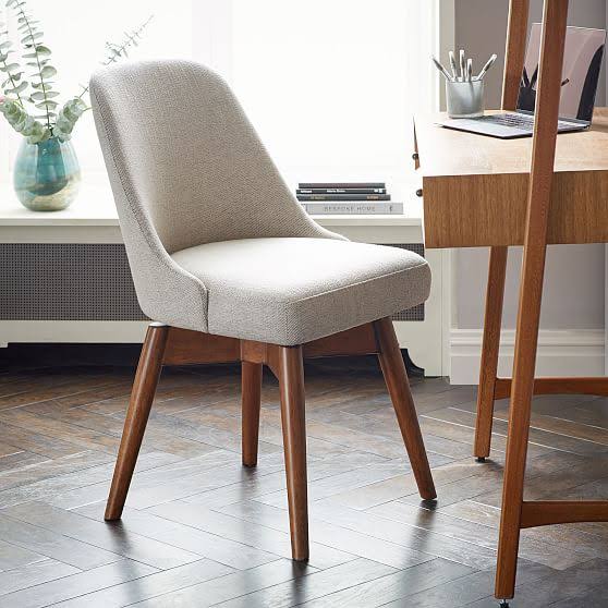 Ink Blue Performance Velvet Office Chair B785