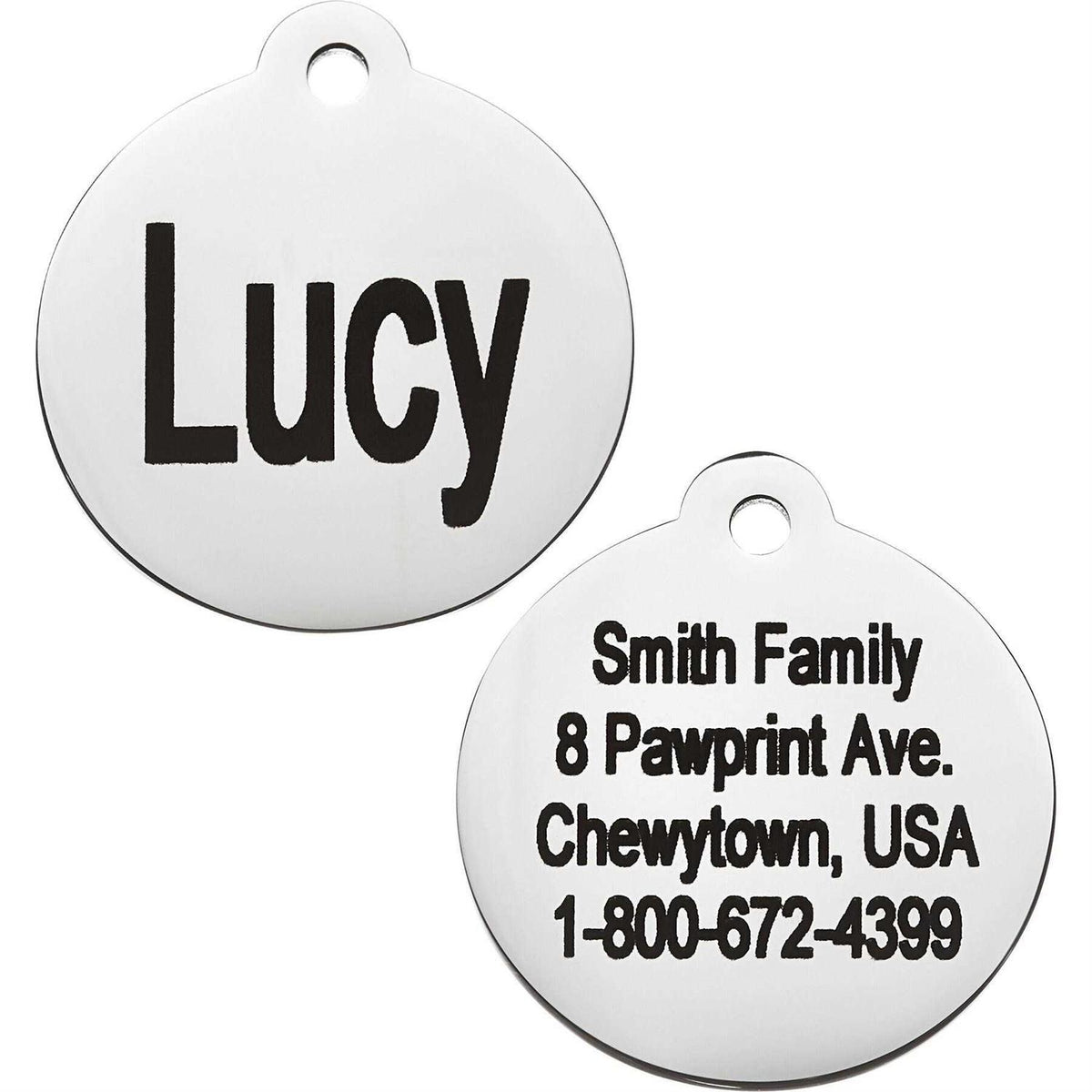 Stainless Steel Personalized Dog & Cat Tag M7290