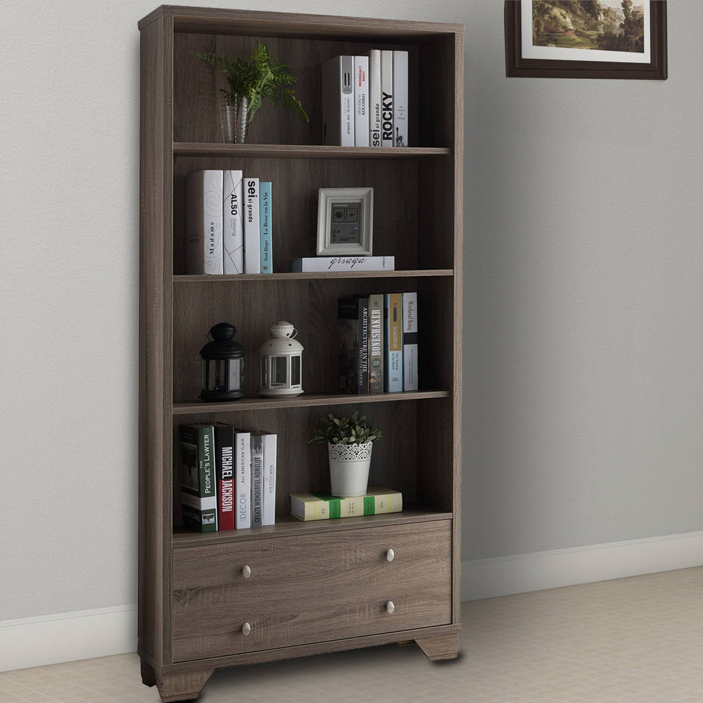Dark Taupe Brown Wooden Display Cabinet T612028
