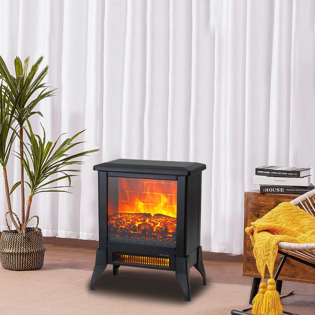 14" Freestanding Electric Fireplace Heater Q7058