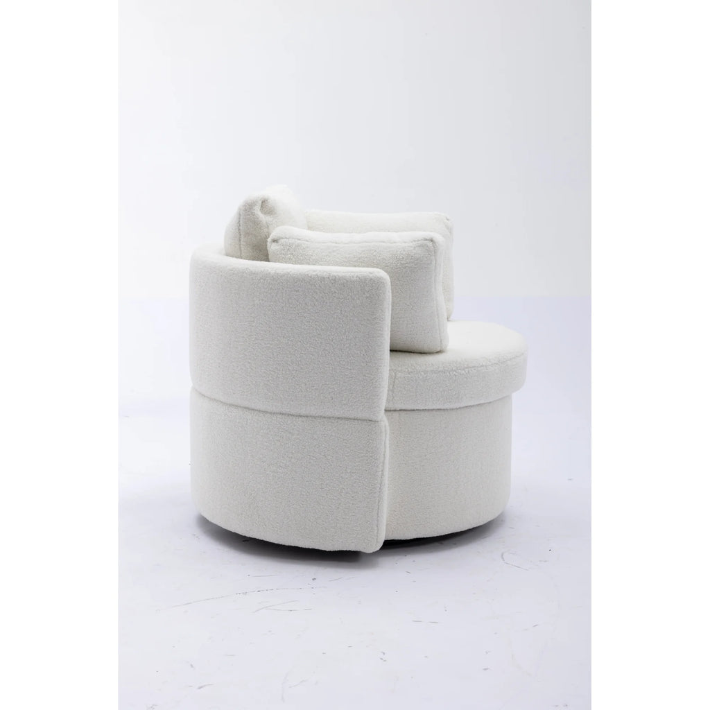 Ivory Swivel Storage Chair V2665