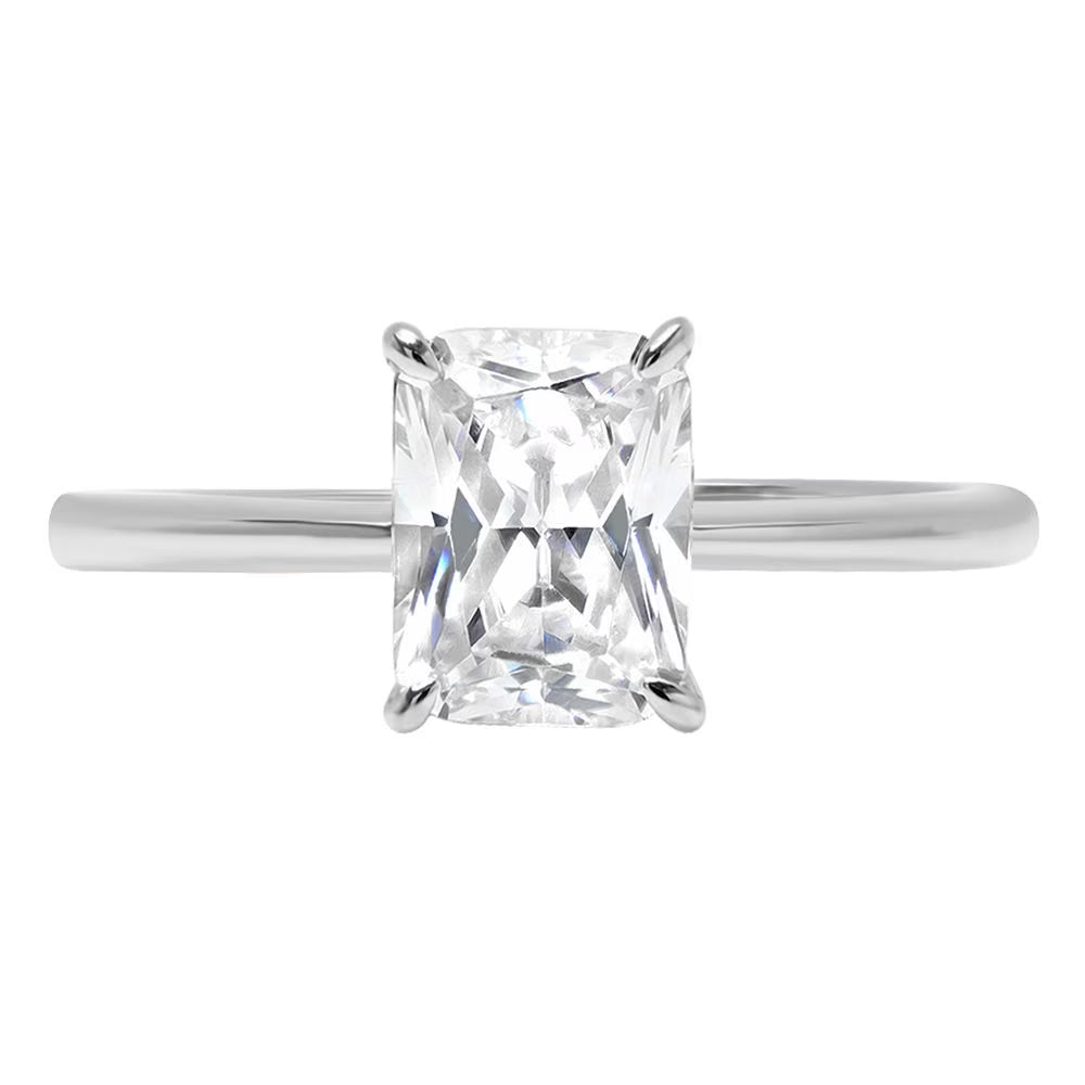 18k White Gold Solitaire Ring S63011