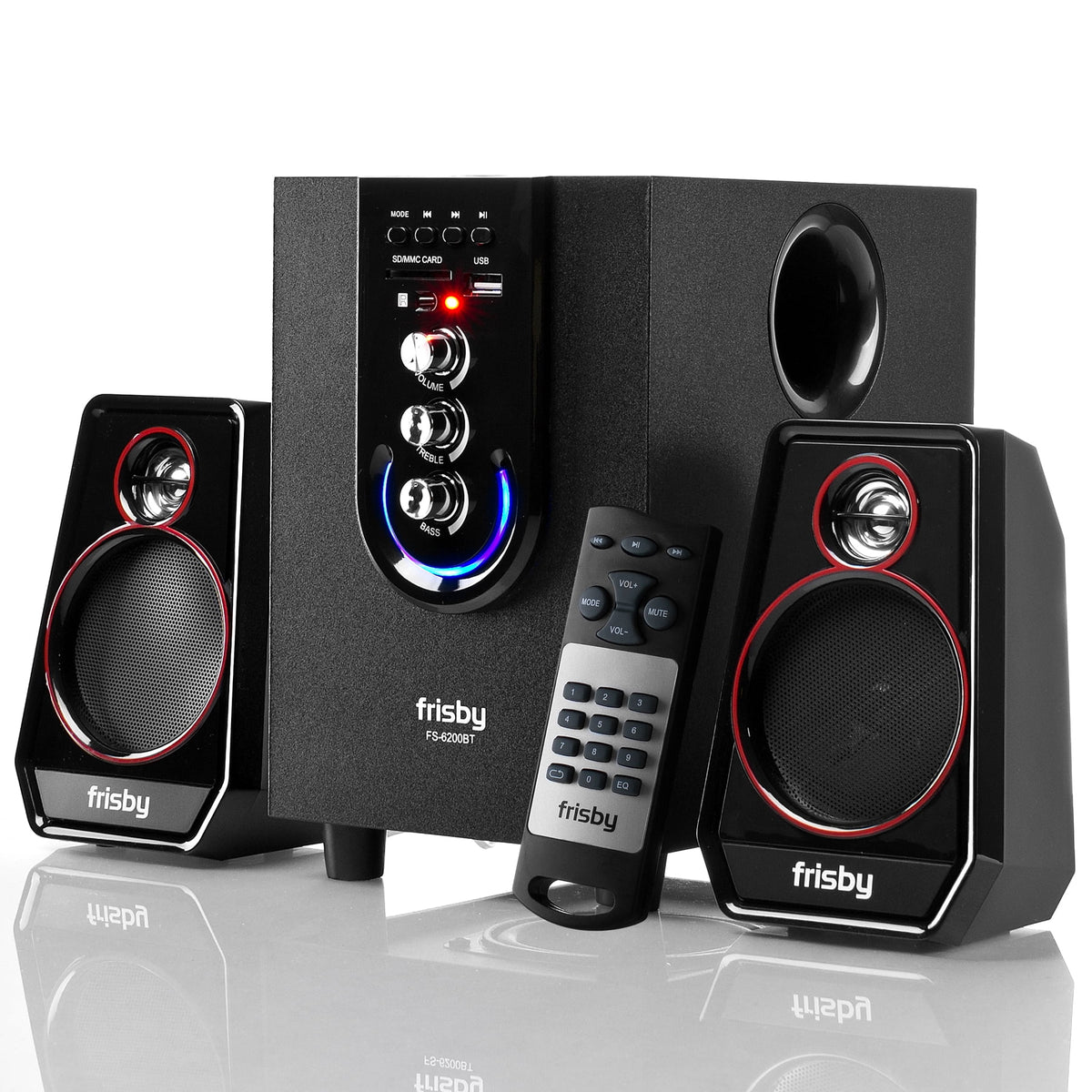 Bluetooth Wireless 2.1 CH Media Subwoofer Speaker System (3-Piece) O9754
