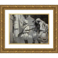 14x12 Gold Ornate Wood Frame Double Matted Art Print L305603