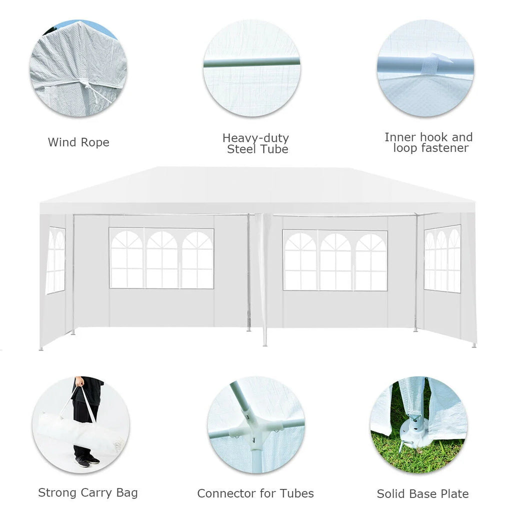 10'x20' Canopy Tent with 4 Sidewalls and Carry Bag Y904758