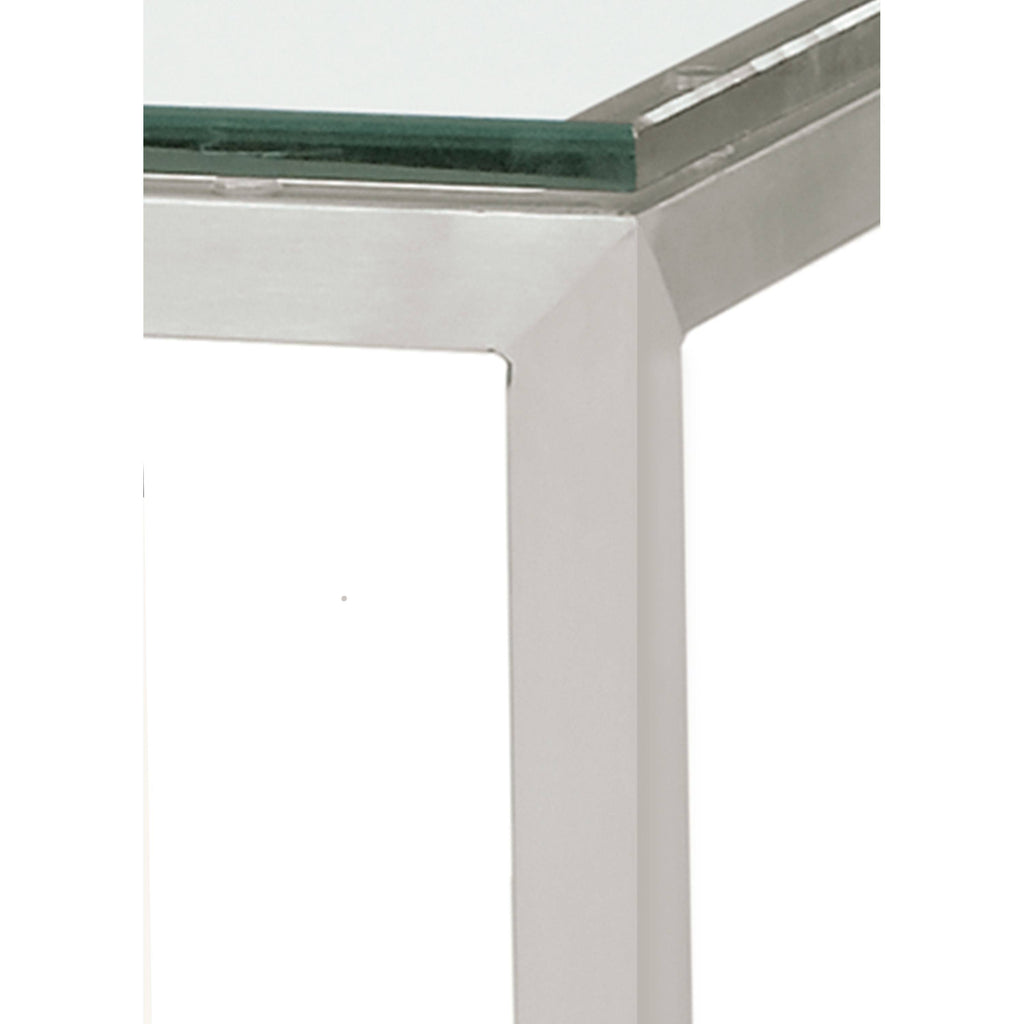 White Parsons Counter Table with White Quartz Top Z79729