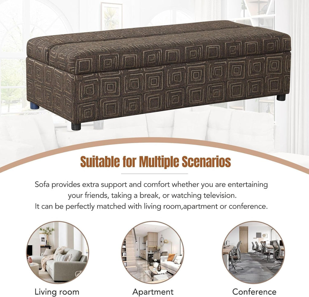 Full Size Folding Ottoman Bed with Mattress F497842