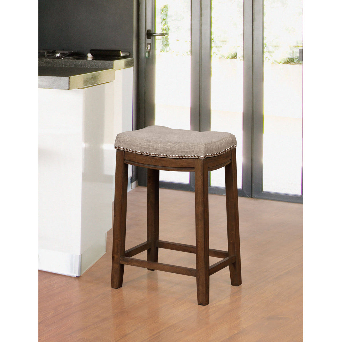 Rustic Backless Bar Stool U48800