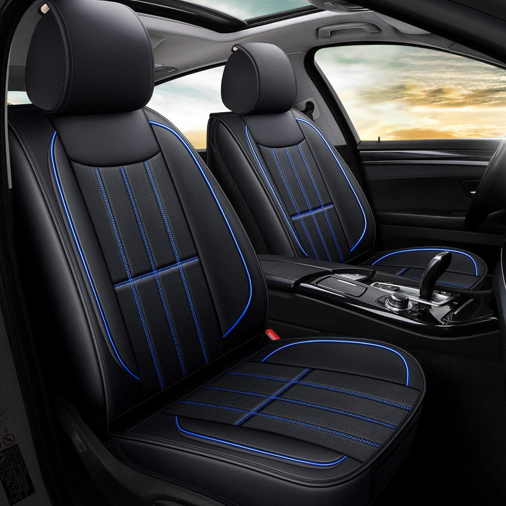 Leather Car Seat Covers, Universal Non-Slip Waterproof Full Set R5748