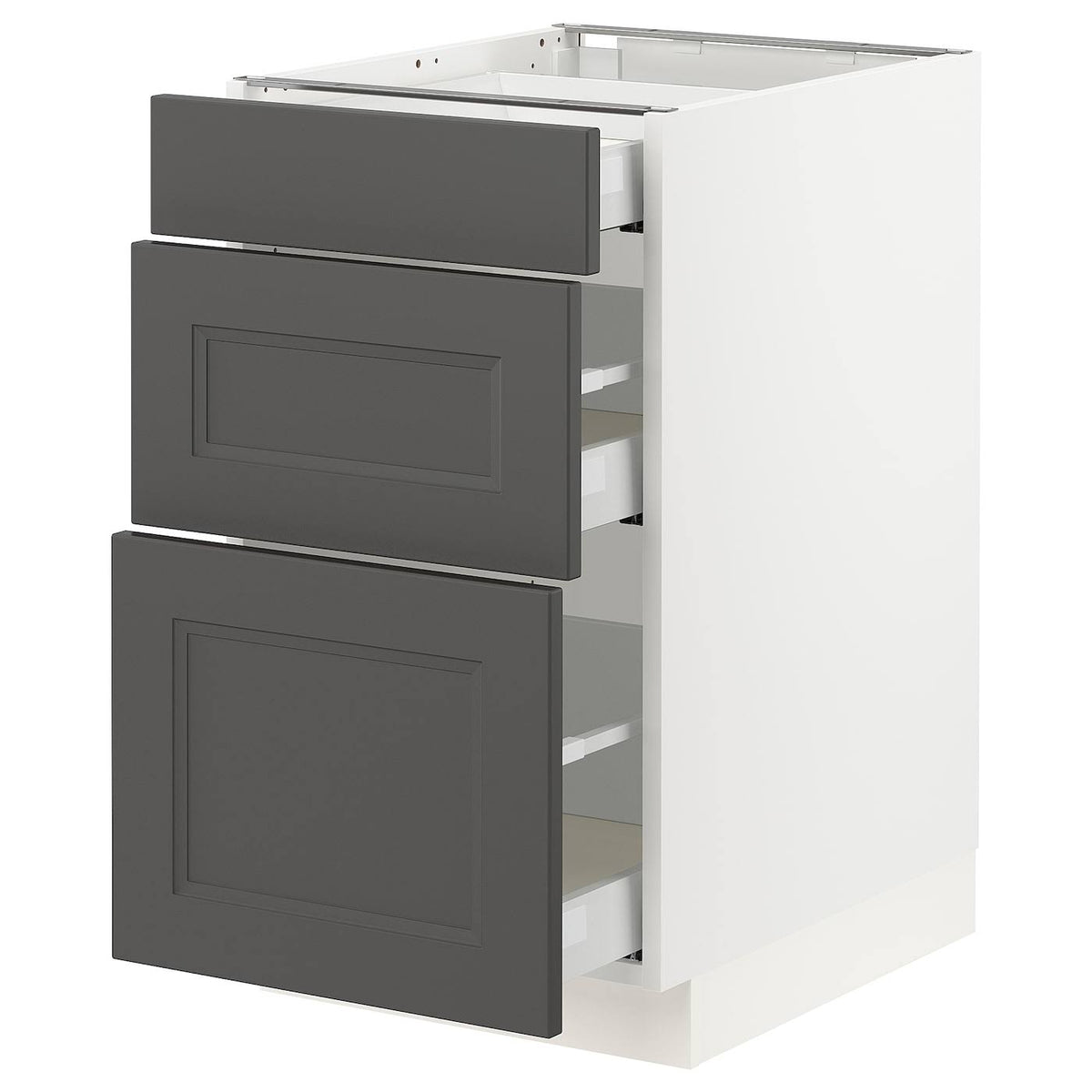 White 3 Drawer Base Cabinet F274642