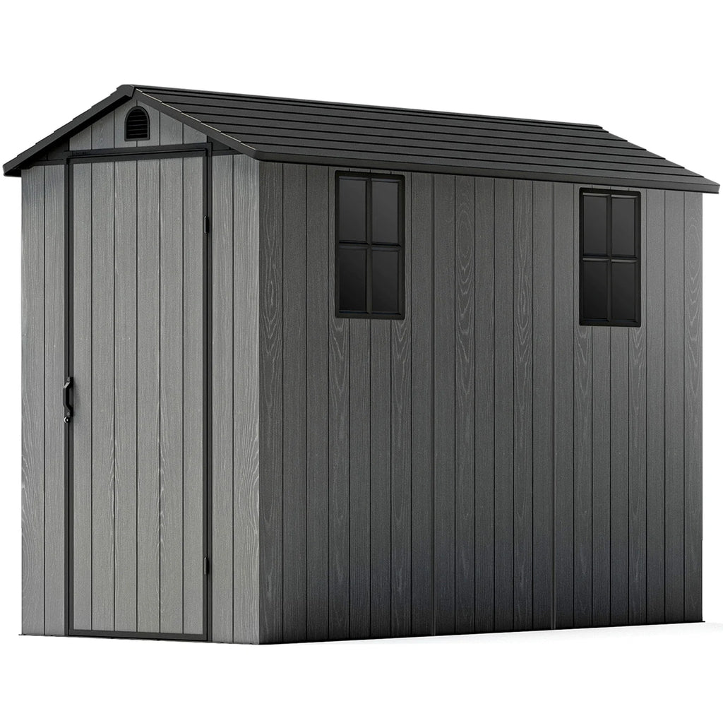 4x8 Resin Storage Shed with Lockable Doors U81368
