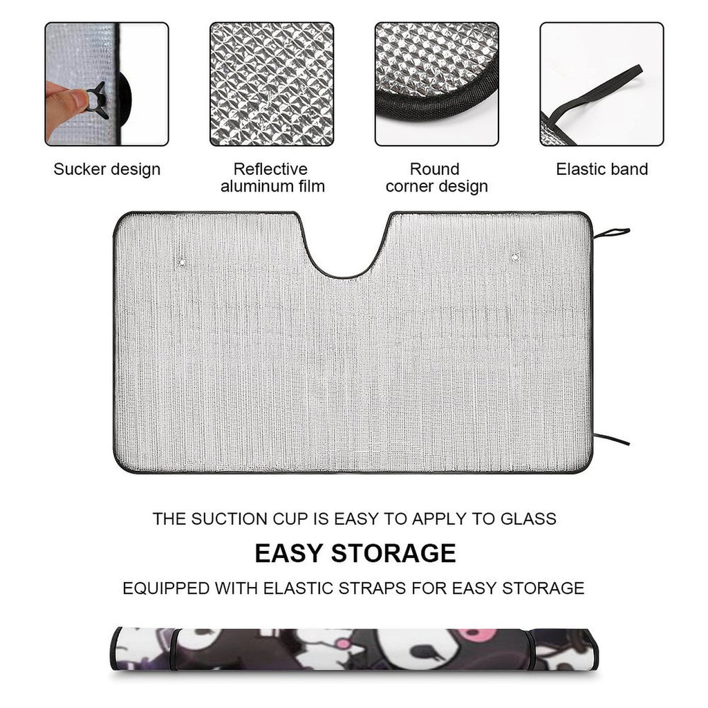 Foldable Reflective Car Windshield Sun Visor Cover E434092